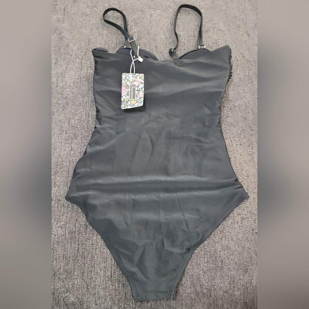 Womens Ruched Swimsuit - Picture 7 of 10